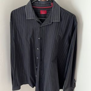 Alfani Black Stripped Dress Shirt